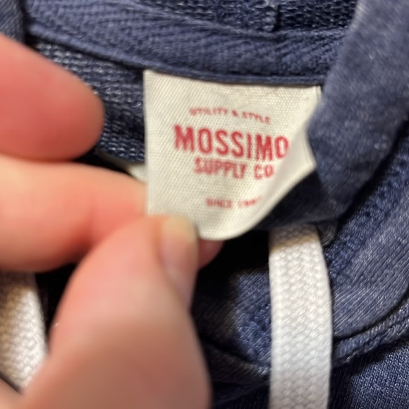 Women's Sweatshirt Hoodie Kangaroo Pockets Zipper Denim Blue MediumLarge Mossimo - Picture 7 of 7